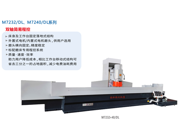 数/程控卧轴距台平面磨床（落地式）M7232/DL、M7240/DL系列